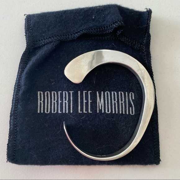 Robert Lee Morris Designer 925 Sterling Silver Cuff Minimalist Bracelet NWOT - Picture 1 of 8